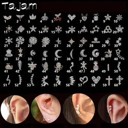 1PC Ear Studs 60Styles Chosse CZ Zircon Moon Star Earring Tragus Helix Cartilage Gold & Silver Color Body Piercing Jewelry 20G