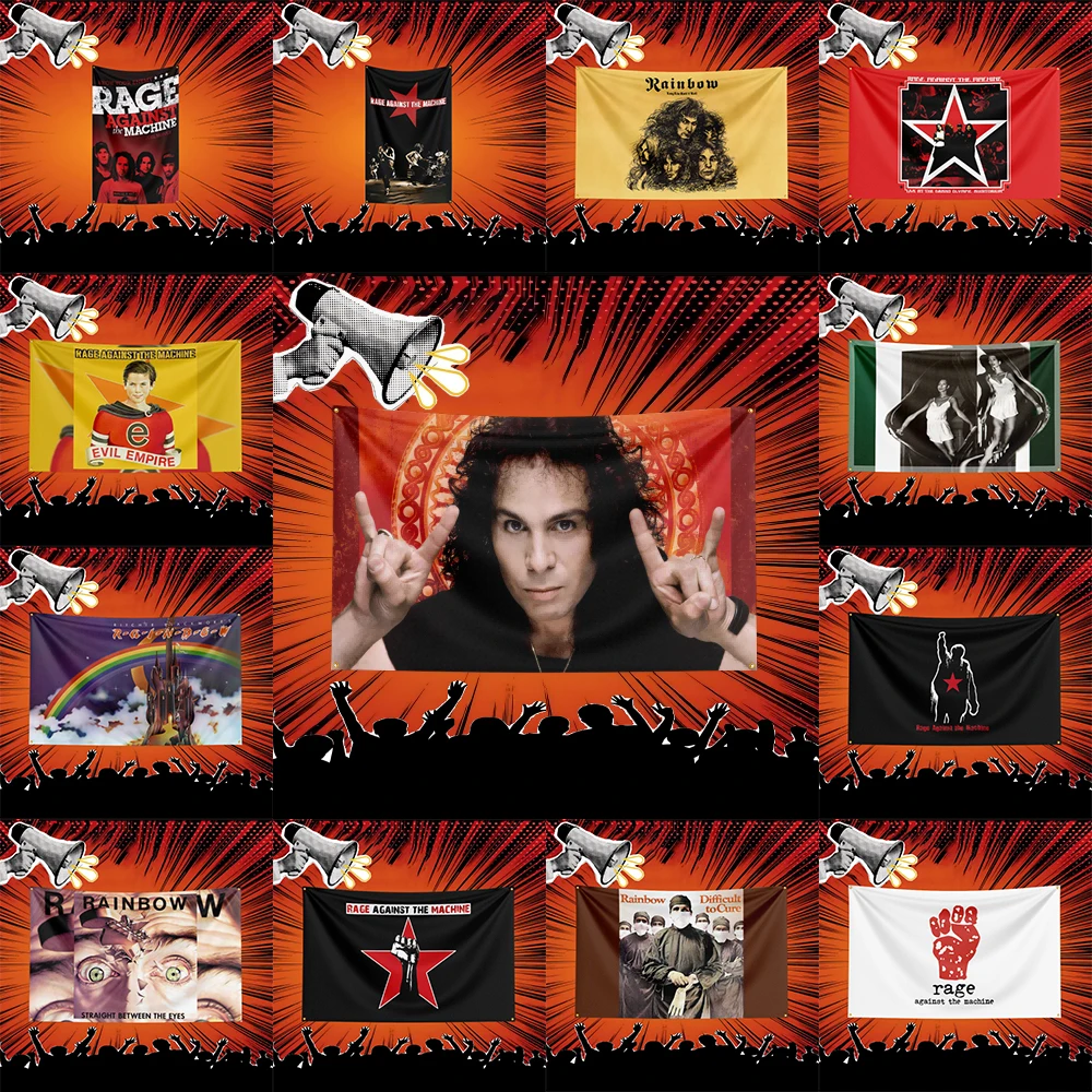 Prince Inspired Rock Music Flag  Polyester Banner For Bedroom Wall Decor Music Fans Gift