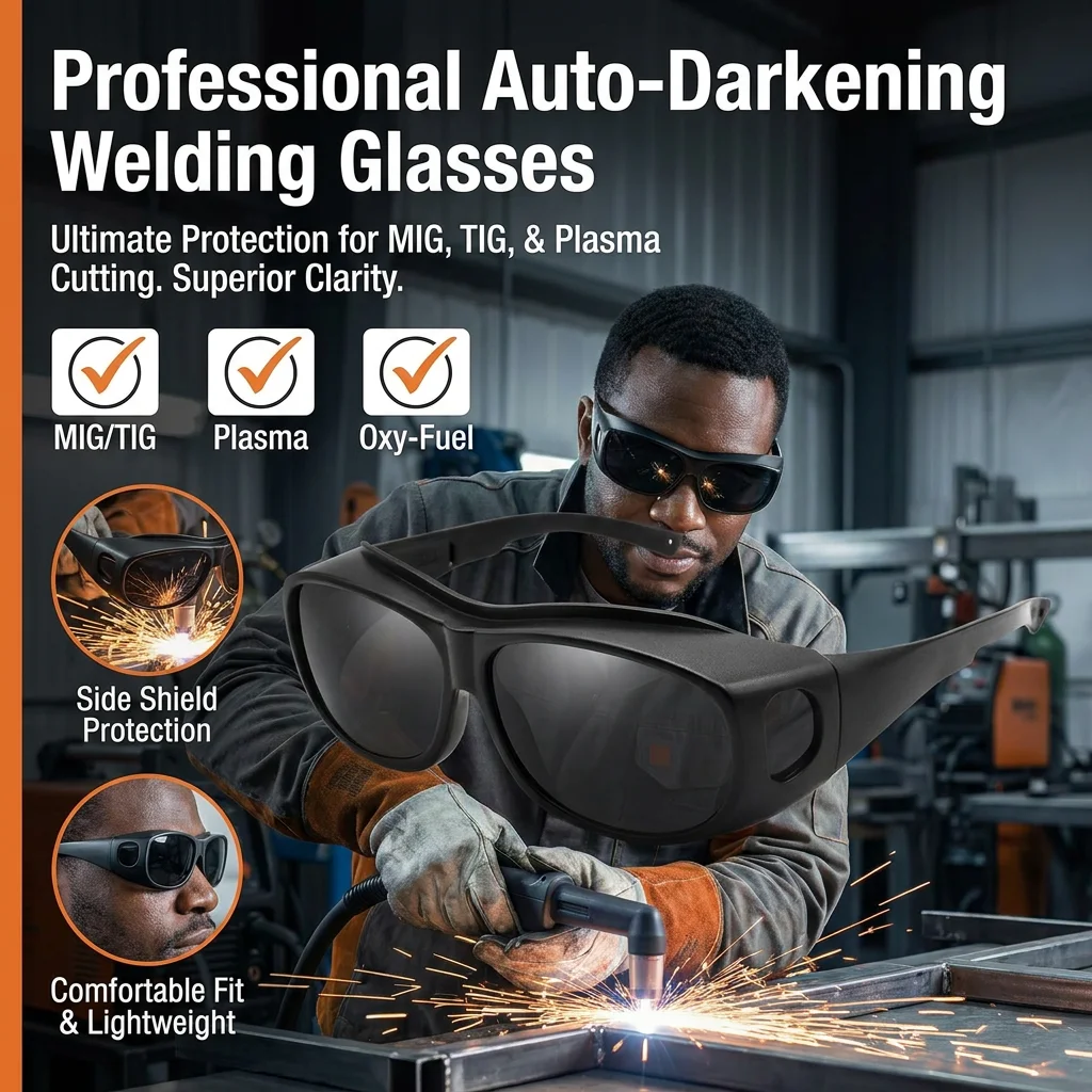 Welding Glasses Anti Glare UV Laser Safety Goggles Arc & Argon Welding Eye Protection Gear for Welder Labor Protection