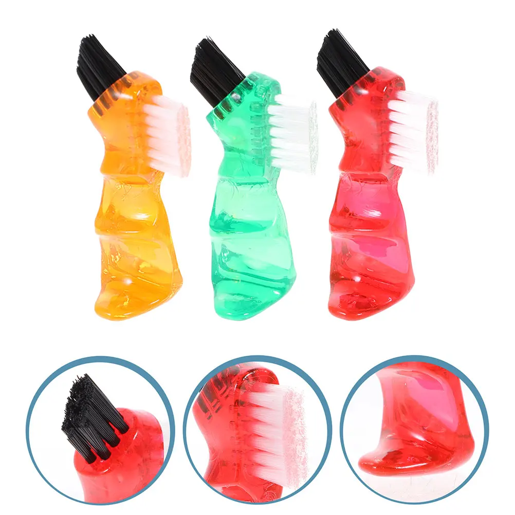 3 قطعة فرشاة أسنان على الوجهين صغيرة للعناية بالفم المحمولة التنظيف العملي أداة منزلية متعددة الوظائف