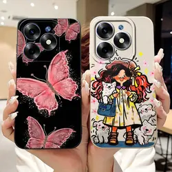 For Infinix Hot 40i Case X6528B Couqe Butterfly Fashion Girl Soft Silicone Full Cover for Infinix Hot 40 40 Pro X6837 Fundas
