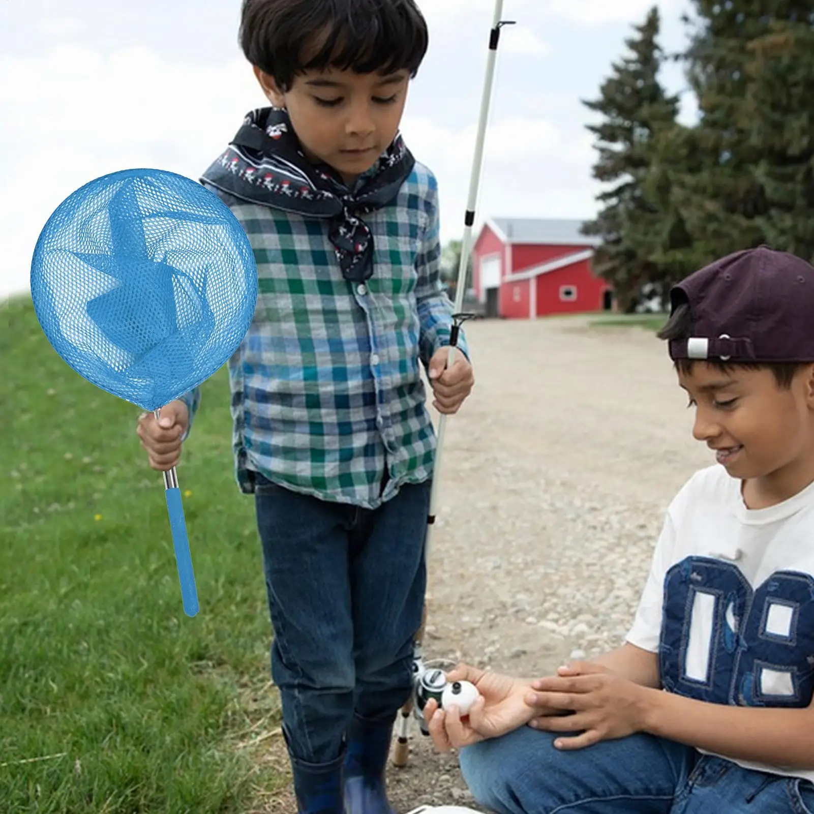 Retractable Fishing Net Children Insect Butterfly Dragonfly Net Outdoor Portable Fishing Net Fun Game Fishing Toys For Children