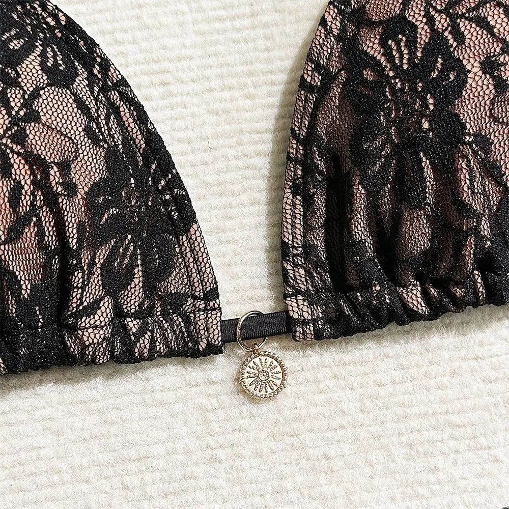 

3Pcs/Set Fashion Summer Lace Bikinis Brazilian Casual Swimwear Beachwear Party Bathing Suit Vacation