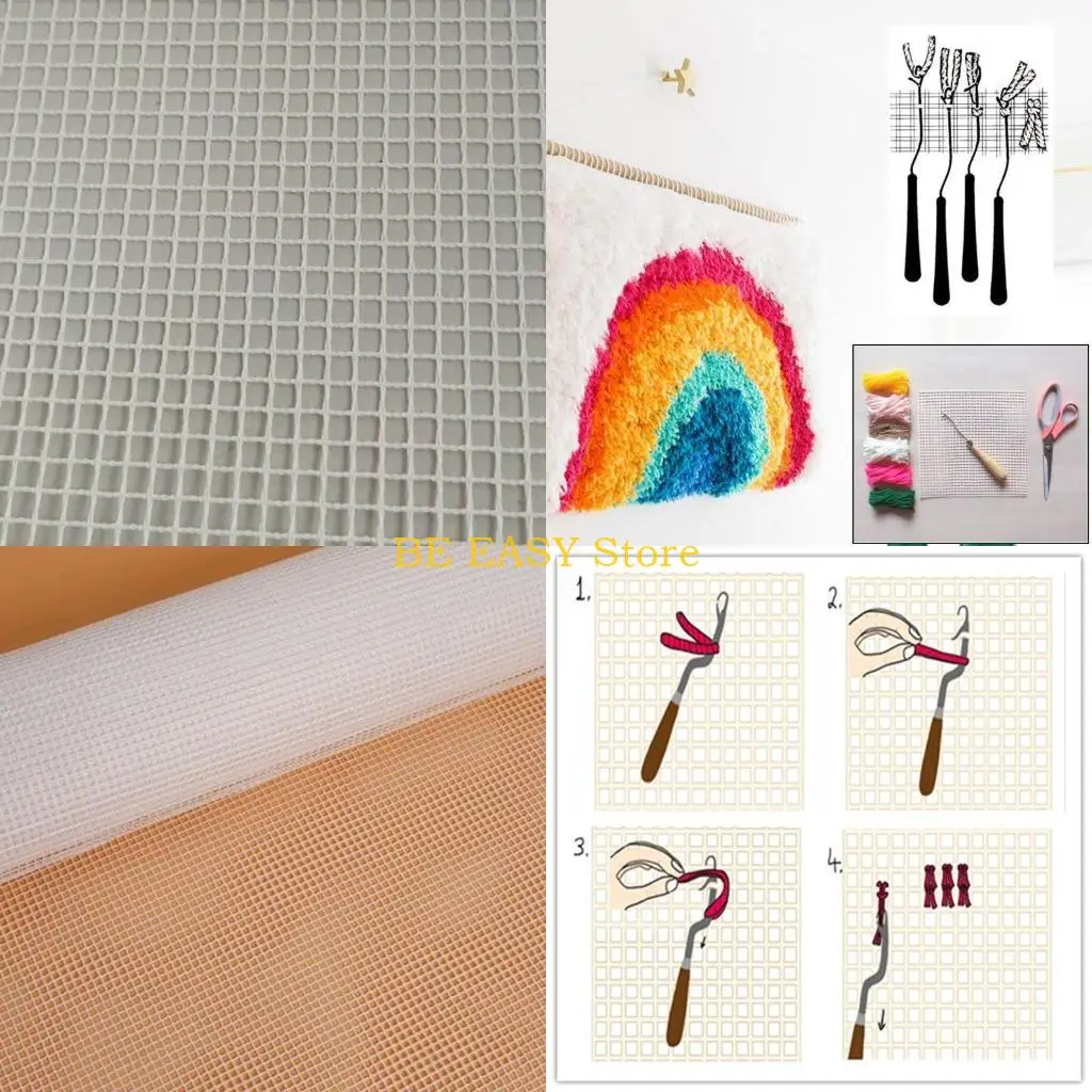 

E28F ковер, вязальная сетка, пустые коврики, сетка на крючках, холст для вязания крючком, вышивка, украшение для рукоделия,