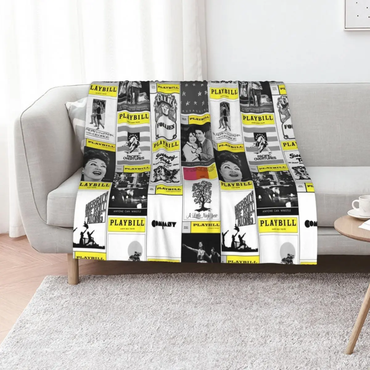 

Musical Playbills Throw Blanket Thin Decorative Beds Blankets For Sofas Moving Blankets