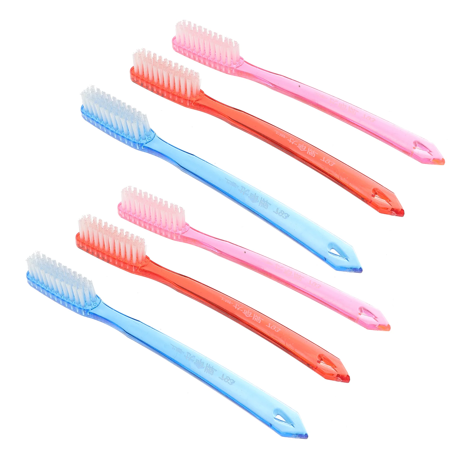 

6 Pcs Traveling Adult Adults Cleaning Manual Toothbrushes Super Hard Toothbrushes Adult Teeth Stain Cleaning (Random Color)