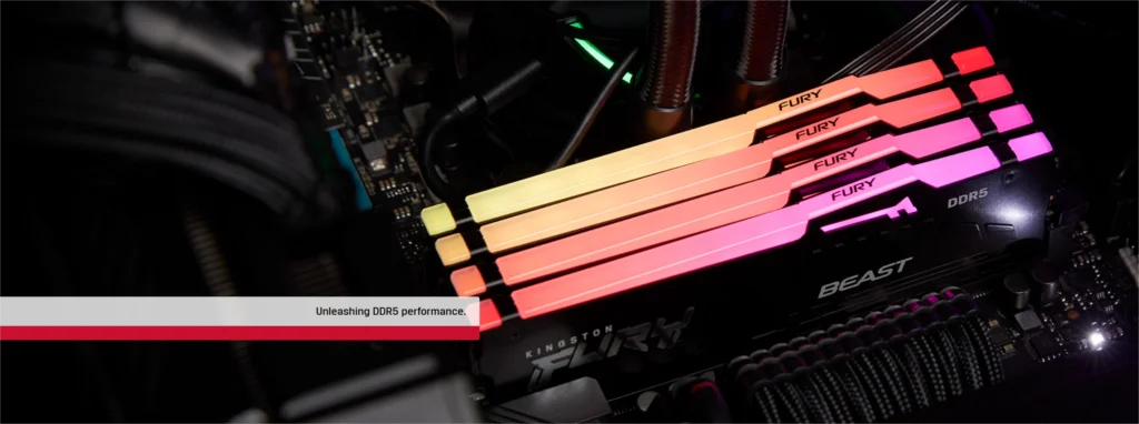 Memoria RAM Kingston FURY Beast RGB DDR5 de 8GB, 16GB, 32GB, 5200