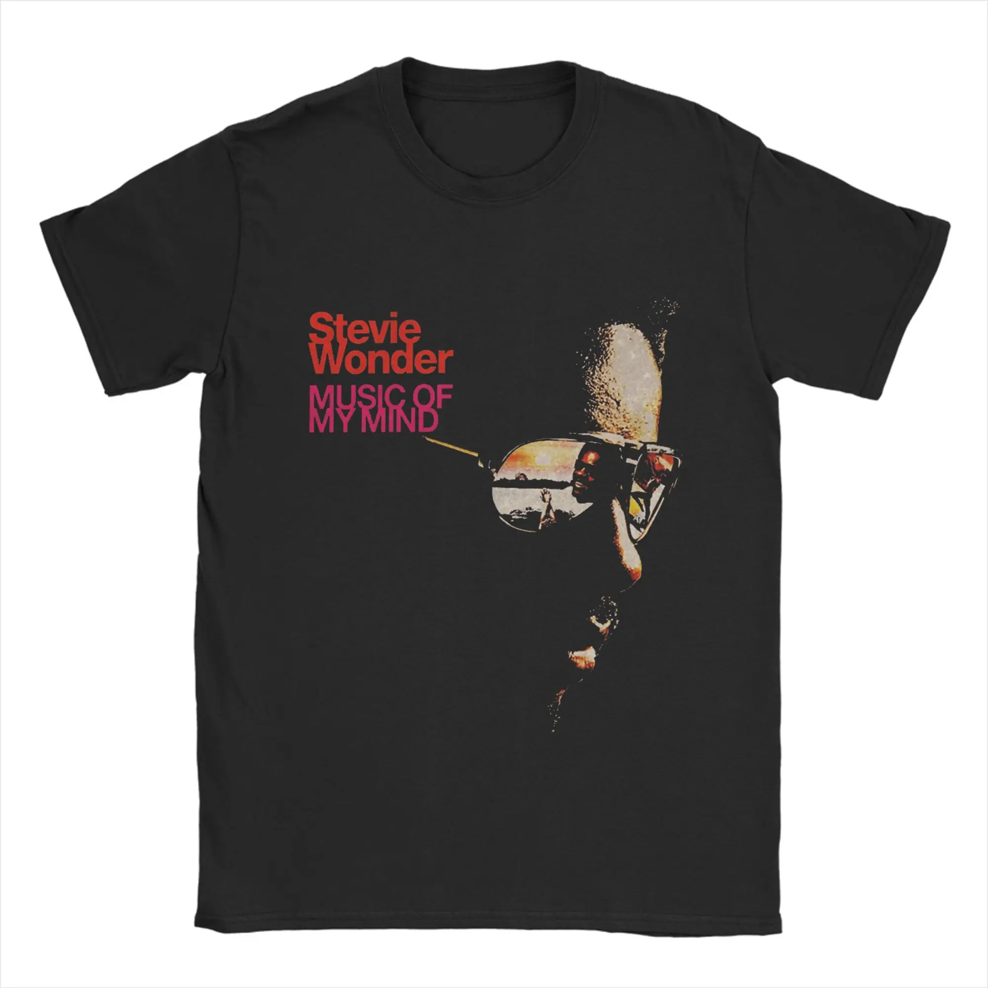 Stevie Wonder Superstition  T Shirts Men's  Cotton Casual T-Shirt Round Neck  Tee Shirt Short Sleeve Clothing Printed