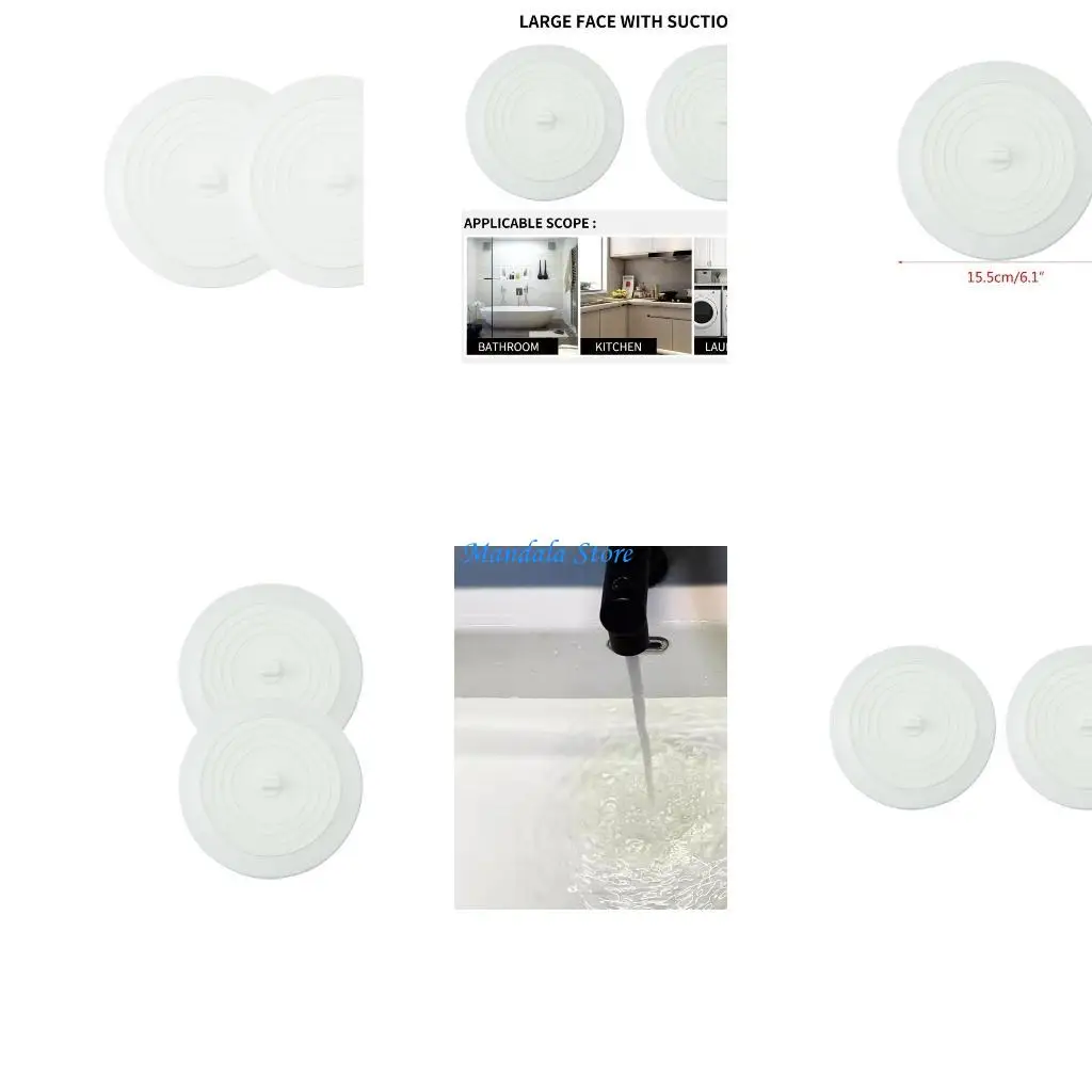 

U2JC Upgraded Bathtub Drain Cover Universal Drain Plug for Hotel Household Bathrooms