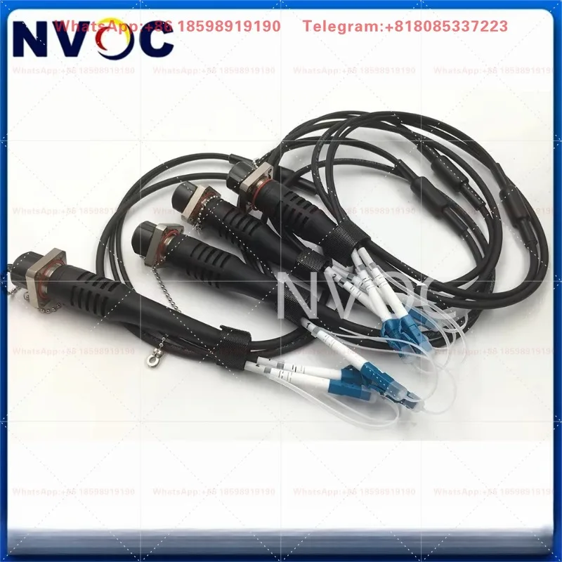 4Pcs 2C ODC-LC 0.5M Optical Fiber Patch Cord +1Pc SM 9/125 Black Cable 4.0mm 30M, 2 Core Round ODC to ODC-R Male Connector