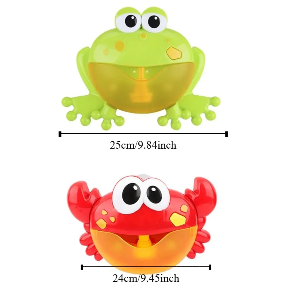 Plastics Frog Crab Bubble Machine Multipurpose Interactive Baby Bath Toys Funny Playing Water Musical Bubble Maker