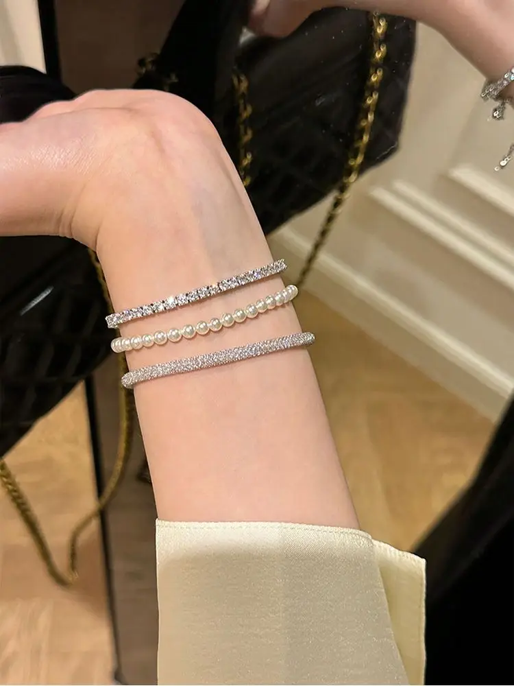 925 Sterling Silver Simple Fashion Golden Money Bag Bracelet For Women Anniversary Party Personalized High Quality Fine Jewelry