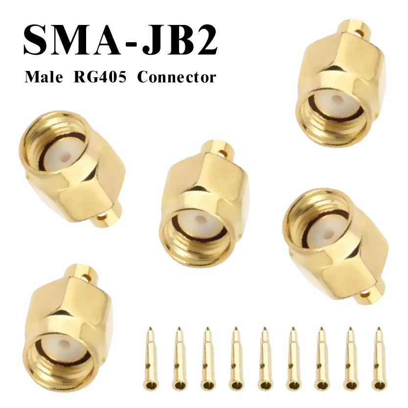 Semi-steel Semi-flexible Wire RF Coaxial Connector SMA-JB2 Male Adapter for RG405 Cable