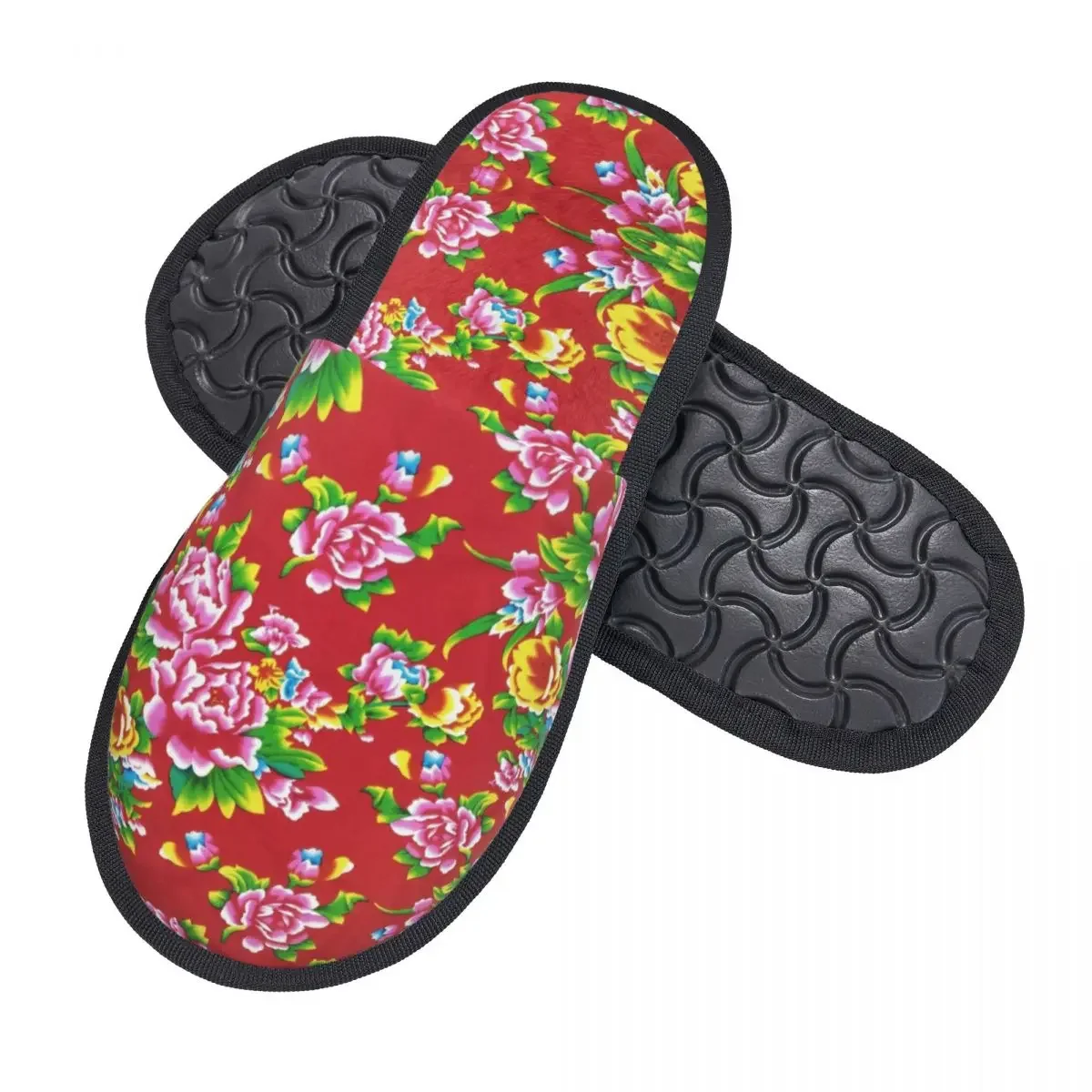 Dongbei Big Flower Men Women Furry slippers nice-looking special Home slippers