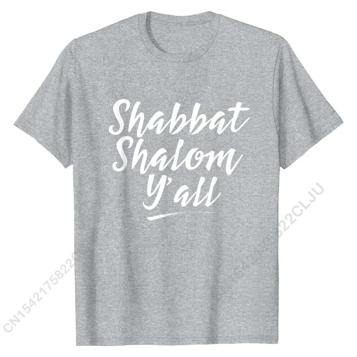 Shabbat Shalom Y\'all Messianic Jewish Funny Tee T-Shirt Camisa Tops Tees For Men Cotton Top T-shirts Summer Brand New