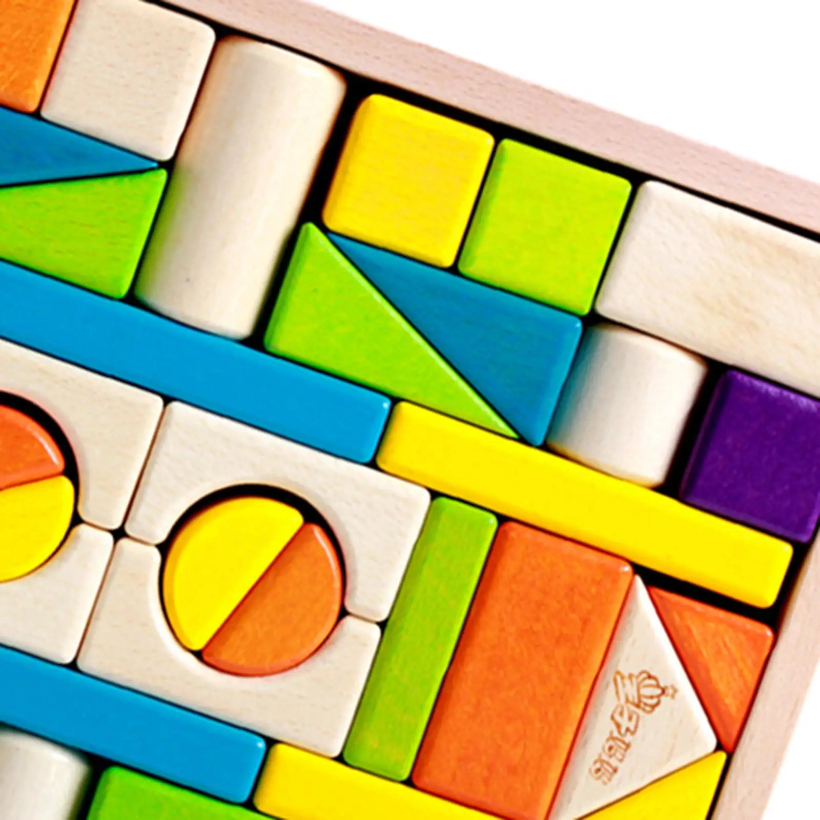 Blocs de bois géométriques, jouet d'apprentissage préscolaire avec plateau de rangement, activité éducative précoce pour garçons et filles âgés de 3 ans et plus, vacances