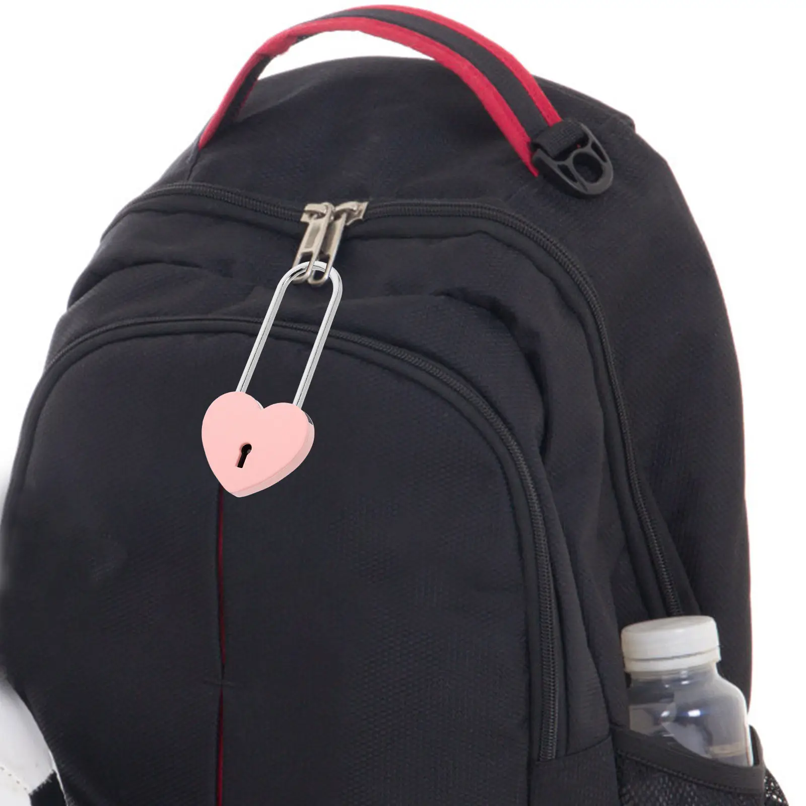 1Pcs Heart-Shaped Lock Sturdy Rustproof Padlock for Suitcase Travel Drawer Cabinet Security Padlock Heart-Shaped Lock