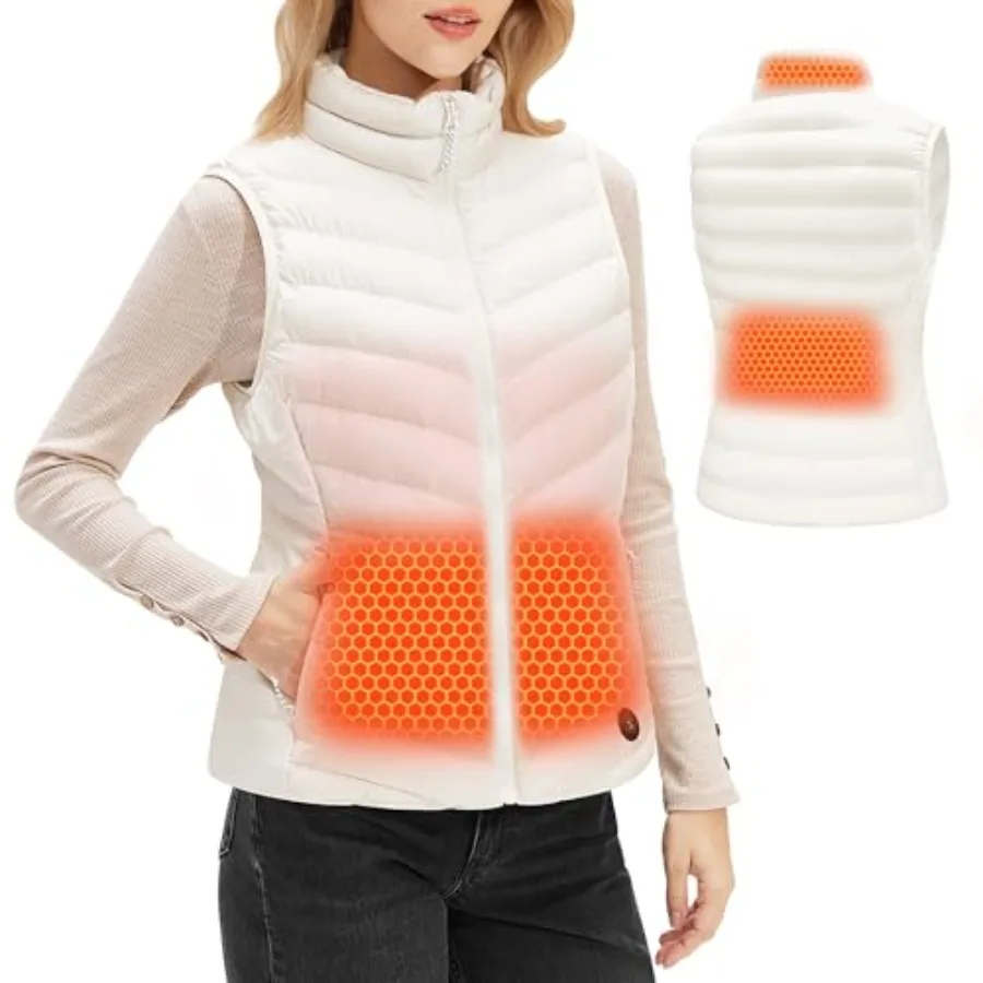 

Stelle Heated Vest Women Power Bank Not Included Smart Warming Electric Heating Puffer Vest Lightweight Fleece