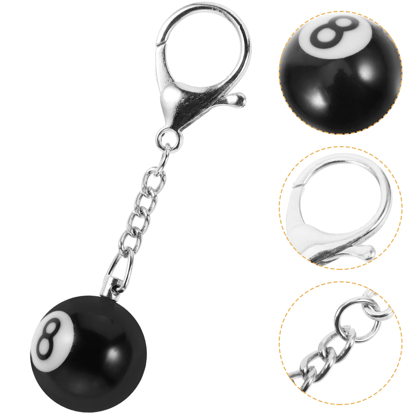 

Billiard Ball Keychain Pool Ball Keyring Lucky Ball Charm Keychain Pool Player Gift Billiards Lover Gift School Days Kids