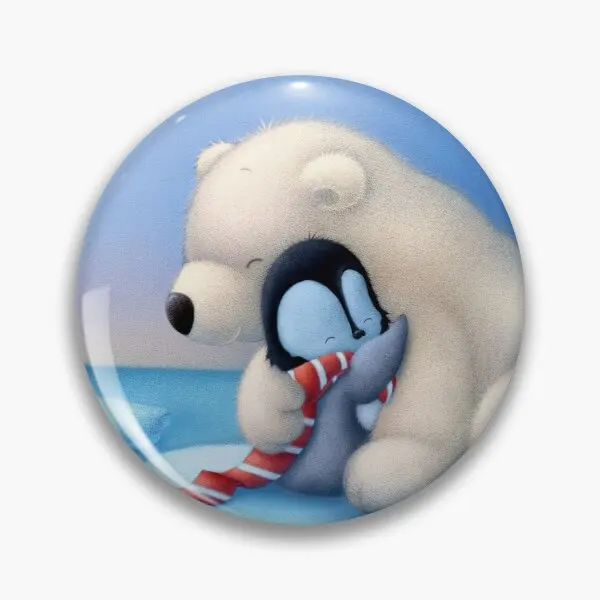 Kutup ayısı ve penguen yumuşak düğme Pin komik yaratıcı giysiler Metal Lover sevimli yaka kadın rozeti broş takı yaka Pin
