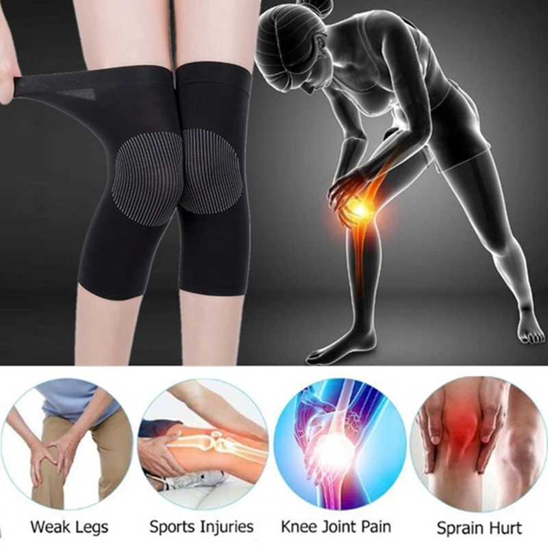 Compression Knee Support Sleeve Protector Elastic Kneepad Brace for Gym Sports Basketball Volleyball Running Unisex Design