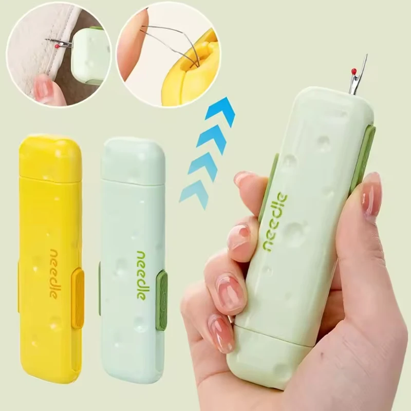 

3in1 Plug-in Needle Threader Multifunctional Picking Thread Remover Stretchable Remover Needle Threading Tool Household Seam