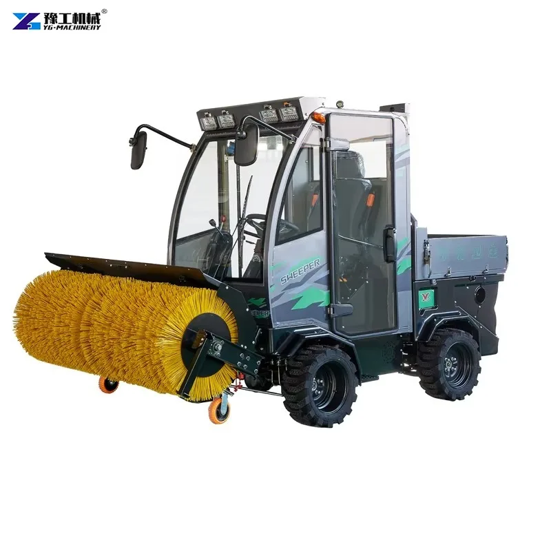 High Cost-performance Glass Door Snow Blower 4WD Snow Sweeper  Fully Gear-driven Tractor Snow Blower Sweeper