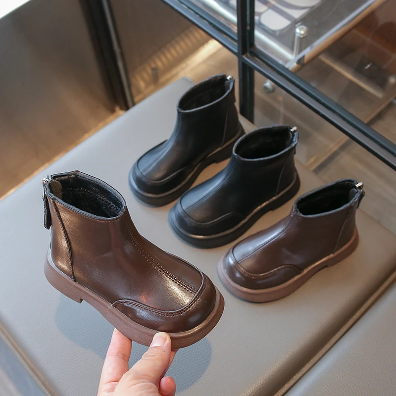 

Baby Girls Boys Snow Boots Autumn Winter Children Outdoor Plush Shoes Windproof Waterproof Soft Sole Non-slip Kids Casual Boots