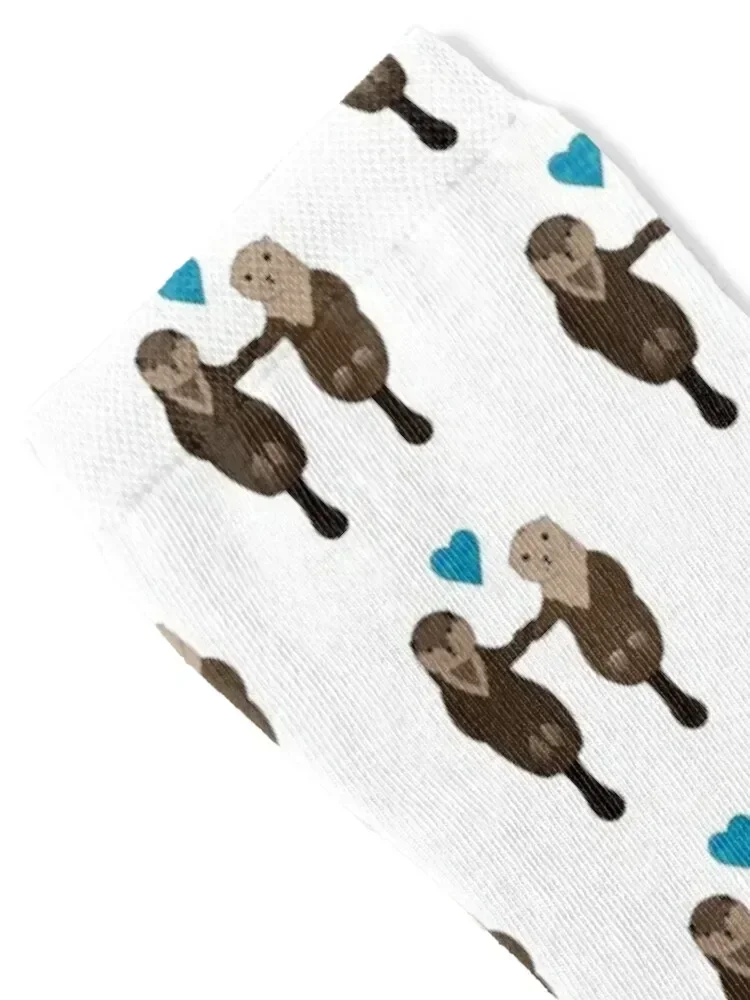 Otters Holding Hands Socks halloween ankle Woman Socks Men's