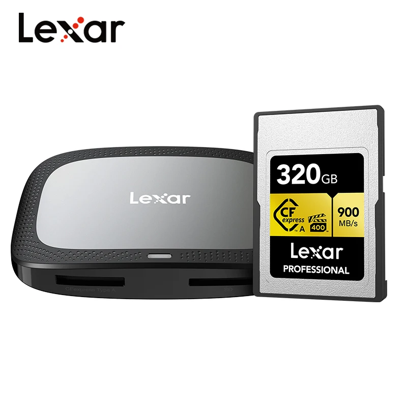 Карта памяти Lexar Cfexpress Type A GOLD series VPG400 8K Ultra HD Read 900 МБ/с 80G 160G 320G 640G 1T с устройством чтения карт CFe A/SD
