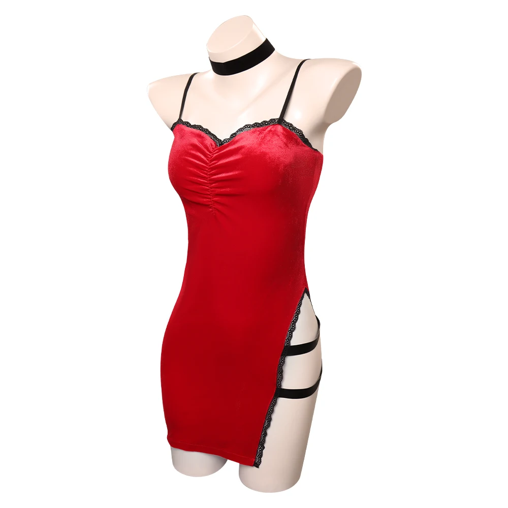 Biohazard Ada Wong Cosplay Costume Para Meninas Mulheres Jogo Resident 4 Vestido Halloween Carnaval Festa Papel Feminino Disfarçar Roupas