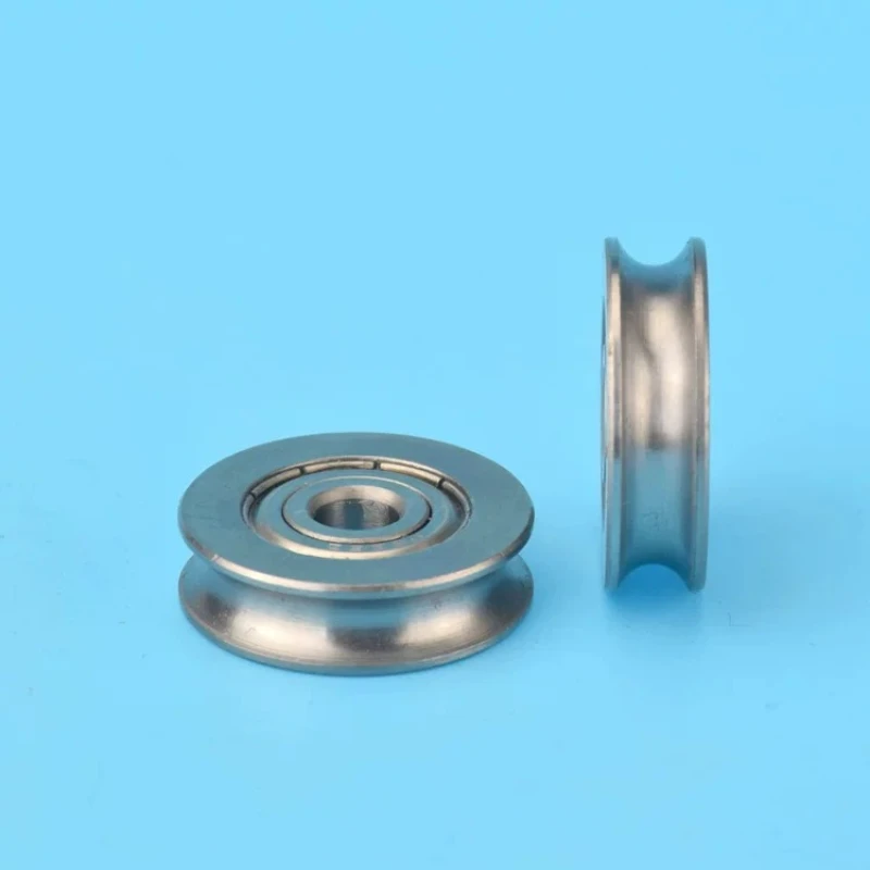 6*25*7mm typ U rowek koła pasowego rowek lina stalowa koło pasowe łożysko koła idź wodoodporna rolka rdzy — zdjęcie 5