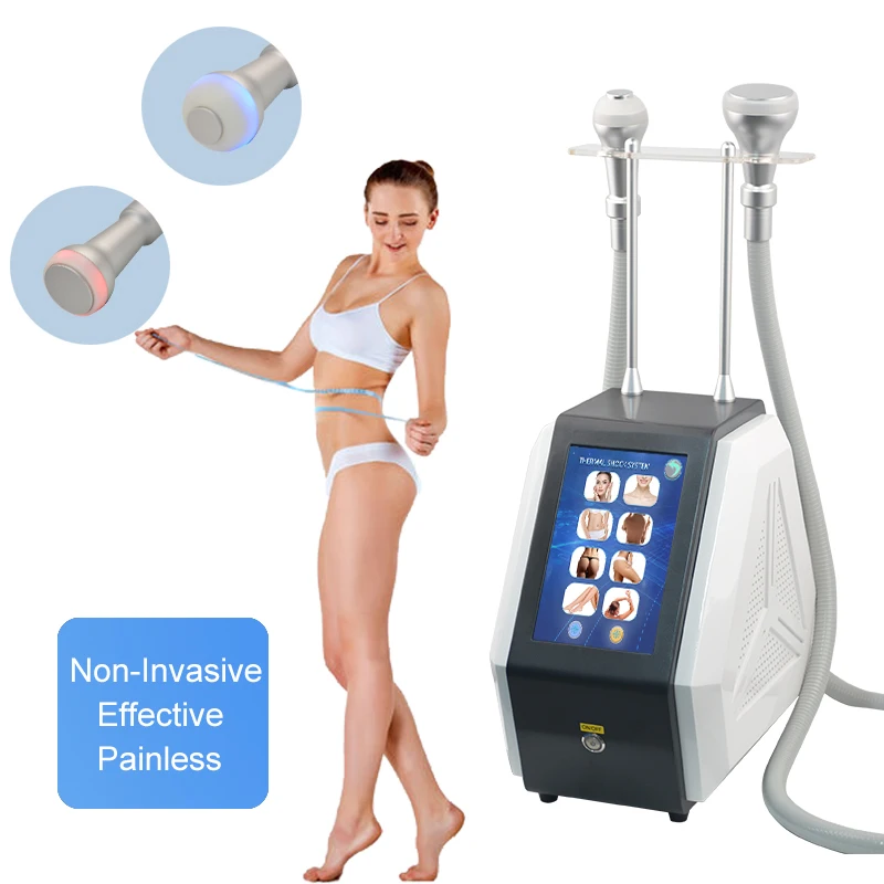 Portable 2 in 1 Hot Cold Cryoskin Cryo slimming T Shock Body Slimming facial Cryo Tshock Cryo skin Machine