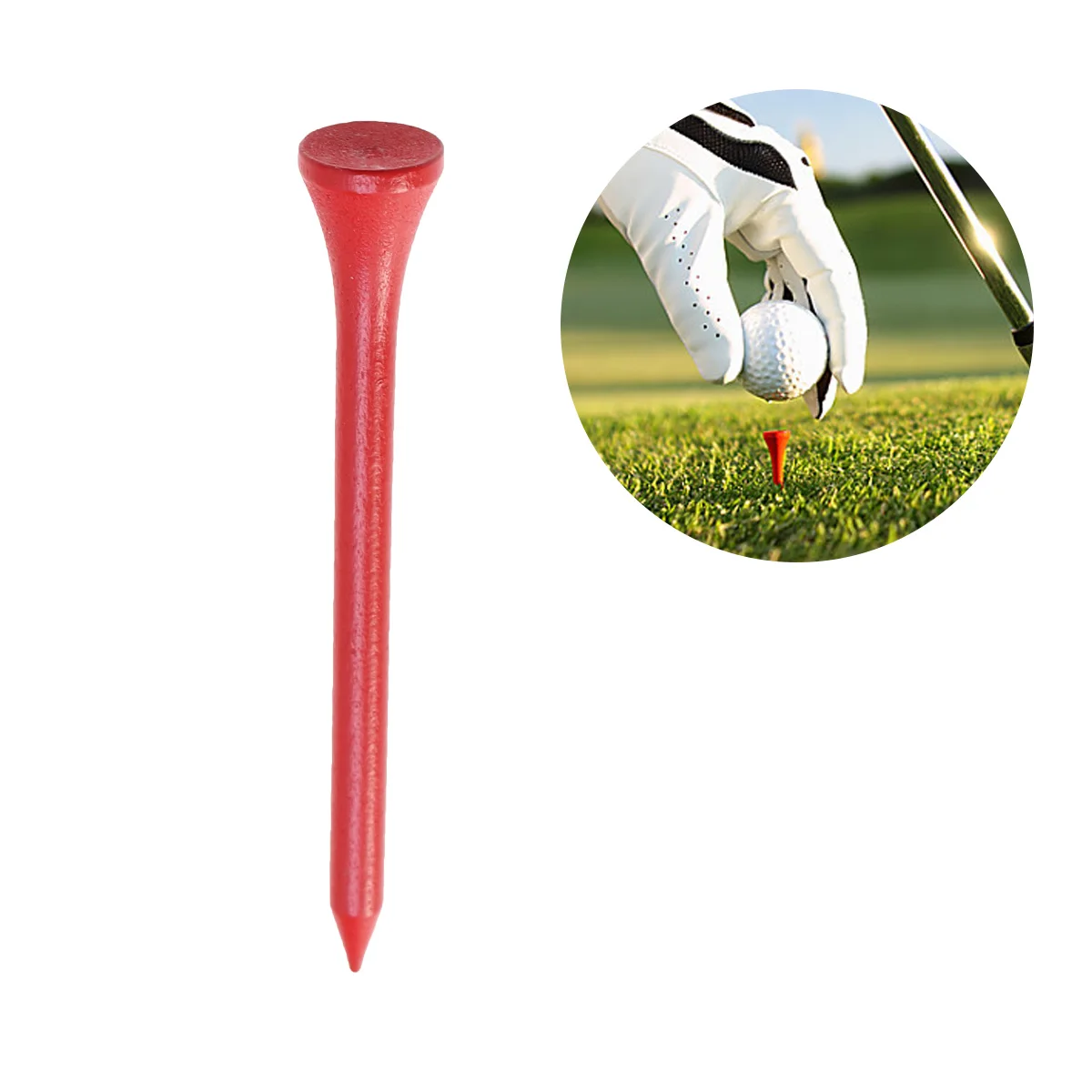 

100pcs 7Cm Wooden Golf Tees Blue Reusable Durable Long Lasting For Yard Outdoor Sports Straight Drives Consistent Teeing