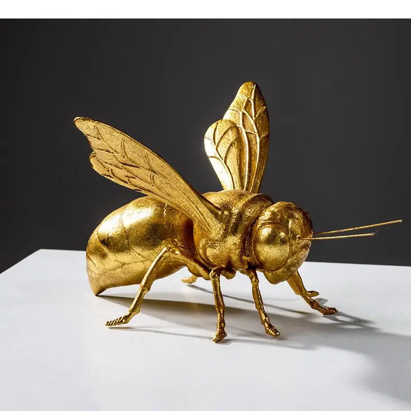 Golden Insect Statue Mantis/cricket Ornaments Desk Decoration Honeybee Sculpture Simulated Room Aesthetics Furnishings