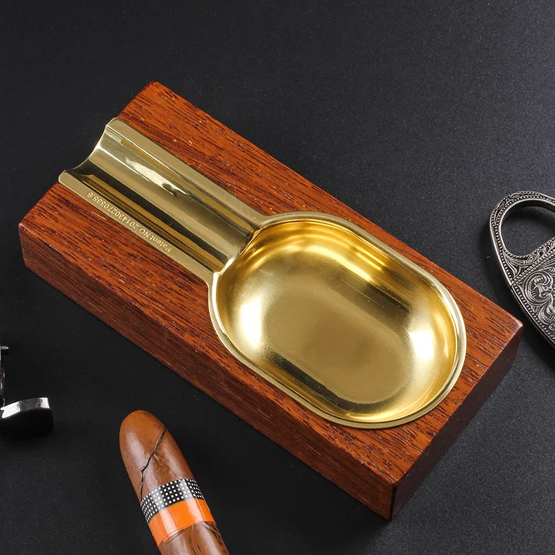 Wooden Cigar Ashtray Stand Cigar Holder Ashtray Cigarette Cigar Stand Holder Ashtray Ash Tray Single Slot Cigar Holder Ashtray