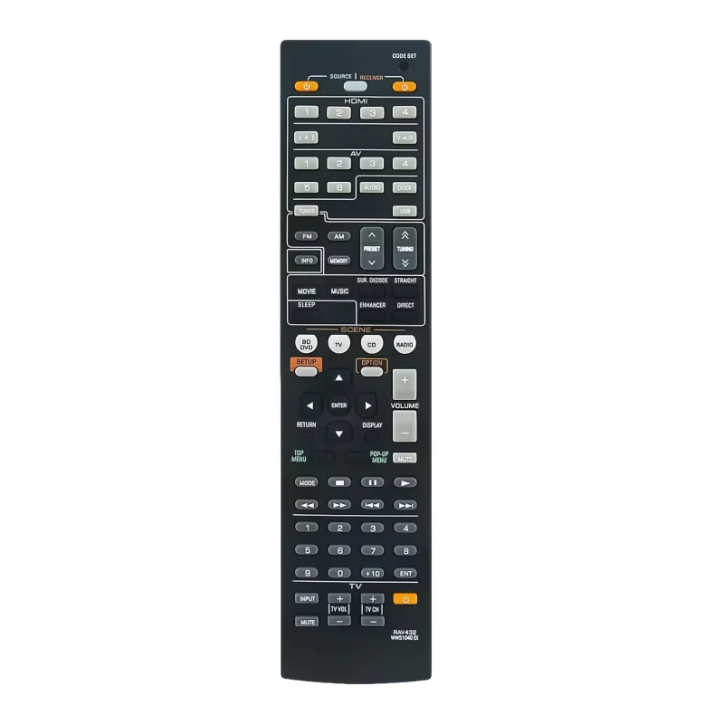 

Compatible with Yamaha AV receiver RX-V471 YHT-595 YHT-695 HTR-406 remote control RAV432 WW51040EX spare parts