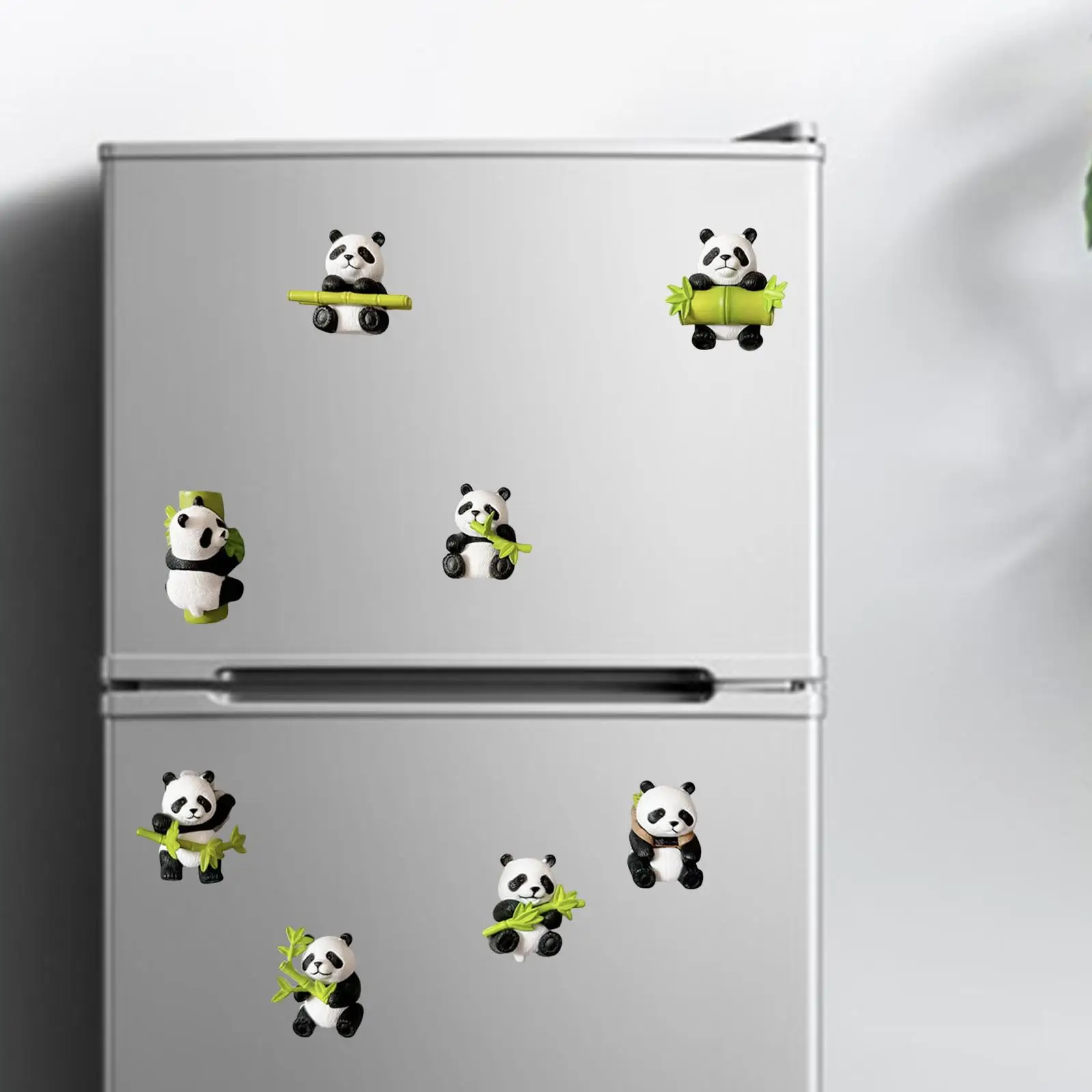 8x Animal Refrigerator Magnets Decorative Tiny Panda Fridge Magnets for Whiteboards Office Friend Family Restaurant Housewarming