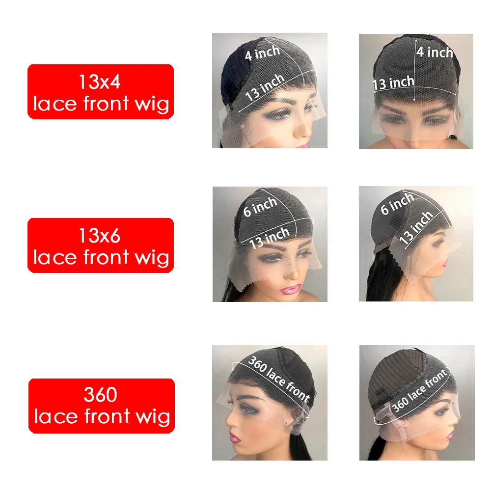 40-calowe luźne kręcone 13x6 Hd Lace Front peruki Ludzkie włosy Peruki dla kobiet Wstępnie oskubane Brazylijskie włosy 13x4 Deep Wave Lace Frontal Wig