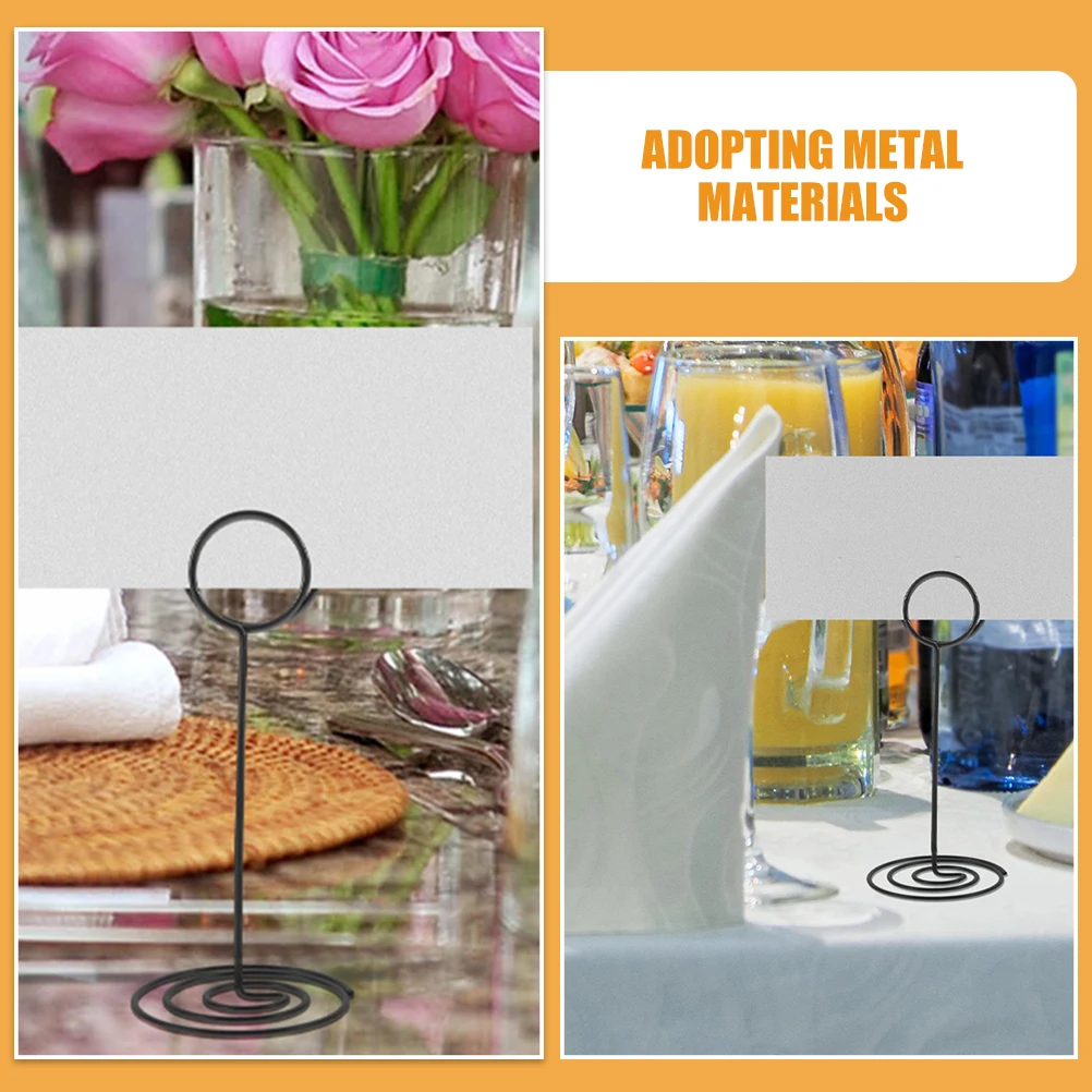 

15 Pcs Table Number Place Card Holders Picture Clips Memo Clips Wedding Dining Sign Holders Desk Organizers Metal Lightweight