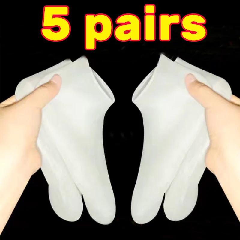 

5Pairs Silicone Protective Moisturizing Foot Socks Reusable Foot Spa Elastic Protector Stocking Anti Cracking Dry Dead Skin Tool