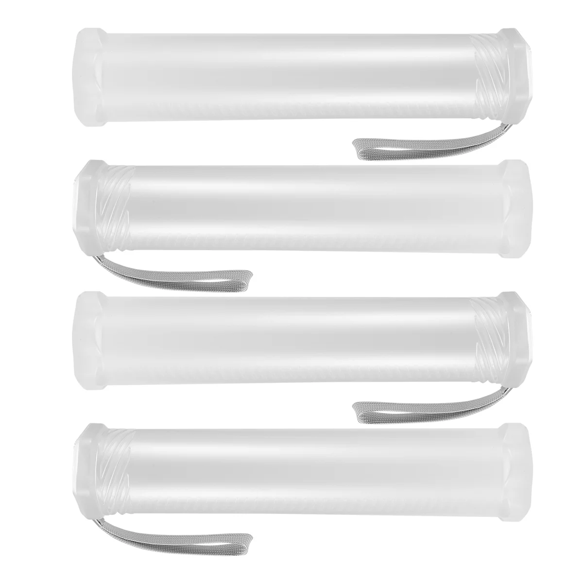 UNCL 4 แพ็คกล่องแปรงทาสีพลาสติกแบบขยายได้, หลอดใส่แปรงทาสียาวใส, ภาชนะใส่ดินสอ