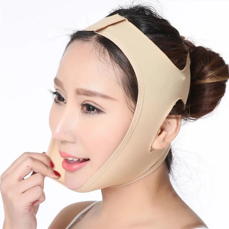 

Breathable Elastic Bandage V Face Mask Sleep Mask Facial Massage Can Be Reused Without Damaging The Skin Beauty Mask