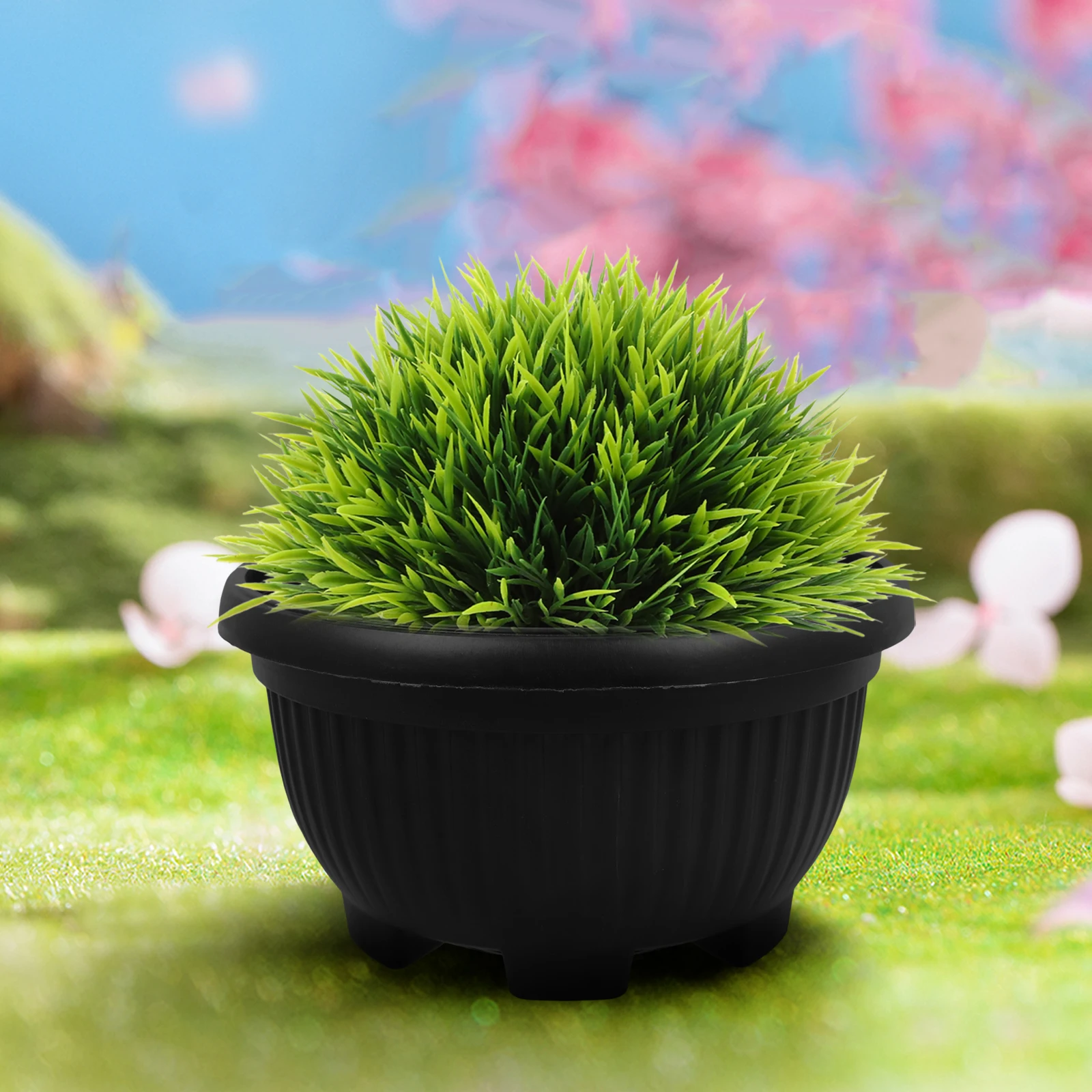 

6pcs Ingot Basin Shallow Plant Pot Succulent Planter Durable PP Material Balcony Flowerpot Garden Container Indoor Plant Pot