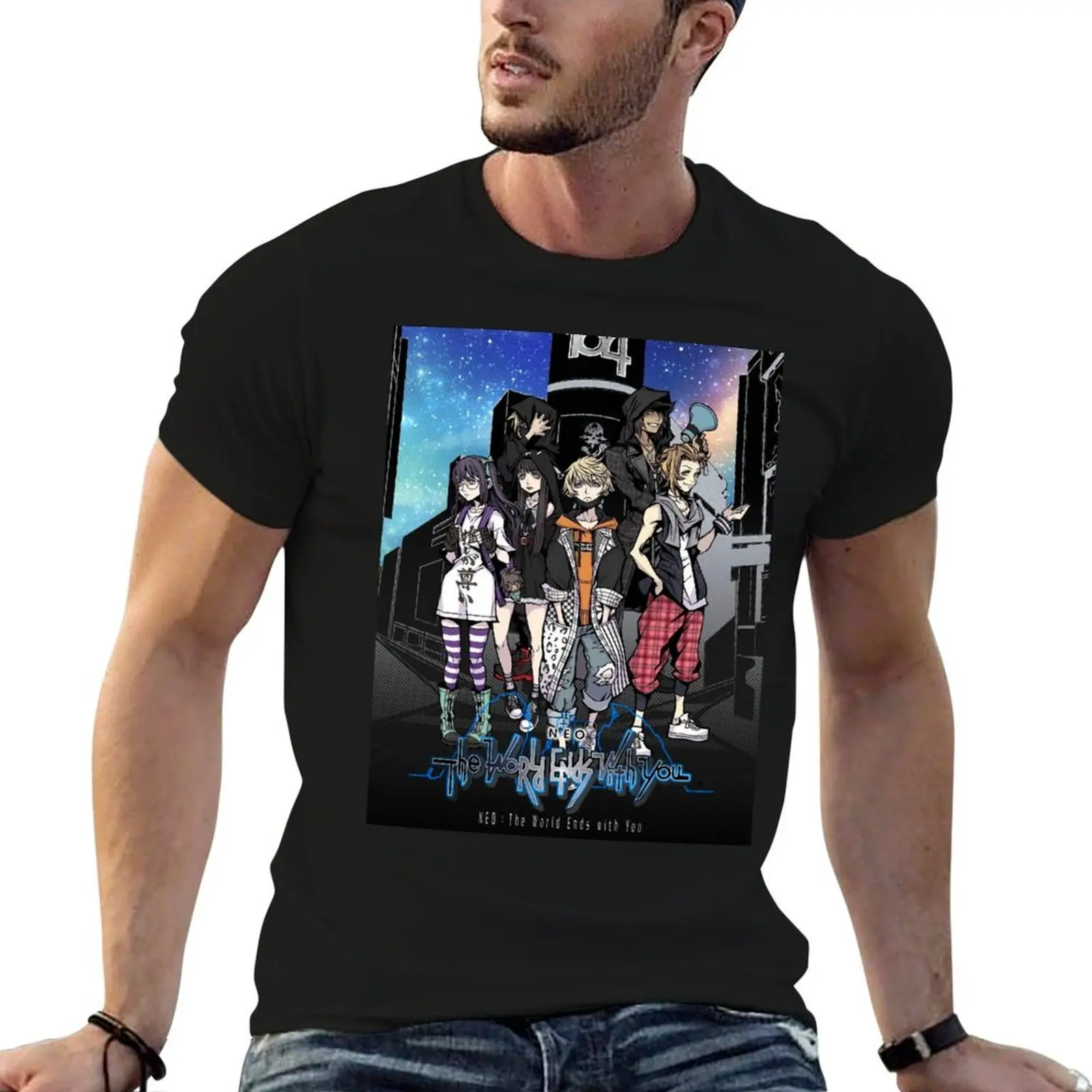 

Neo The World Ends With You T-Shirt black cotton t-shirt plain for man package t shirts for man slim fit T-Shirt