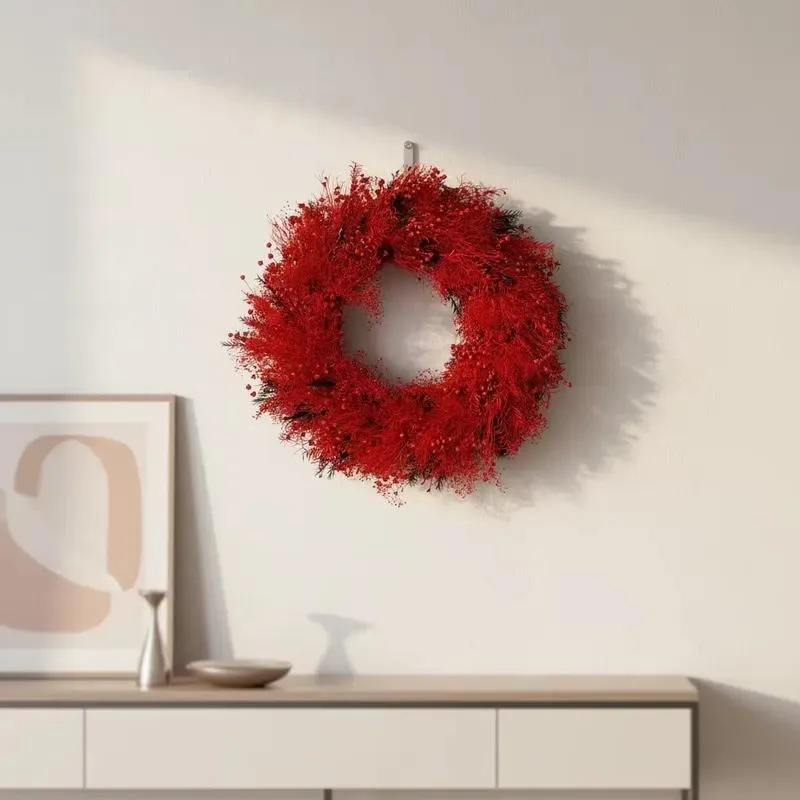 for Spring front door floral farmhouse wreath vine thanksgiving halloween christmas wall window decoration home 55cm