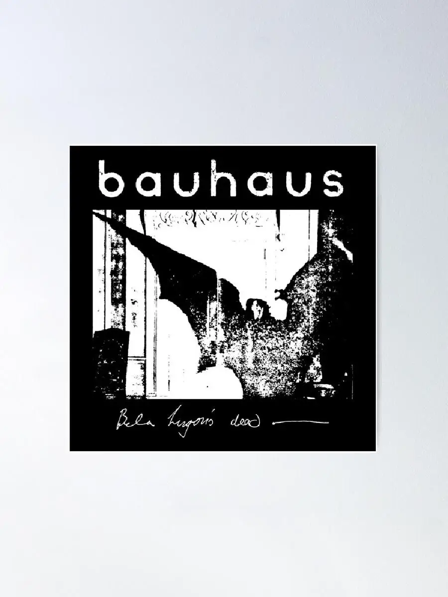 Vintage Bauhaus Bat Wings Poster  Bela Lugosis Dead  Gothic Wall Art  Retro Home Decor  Perfect for Living Room Bedroom Office