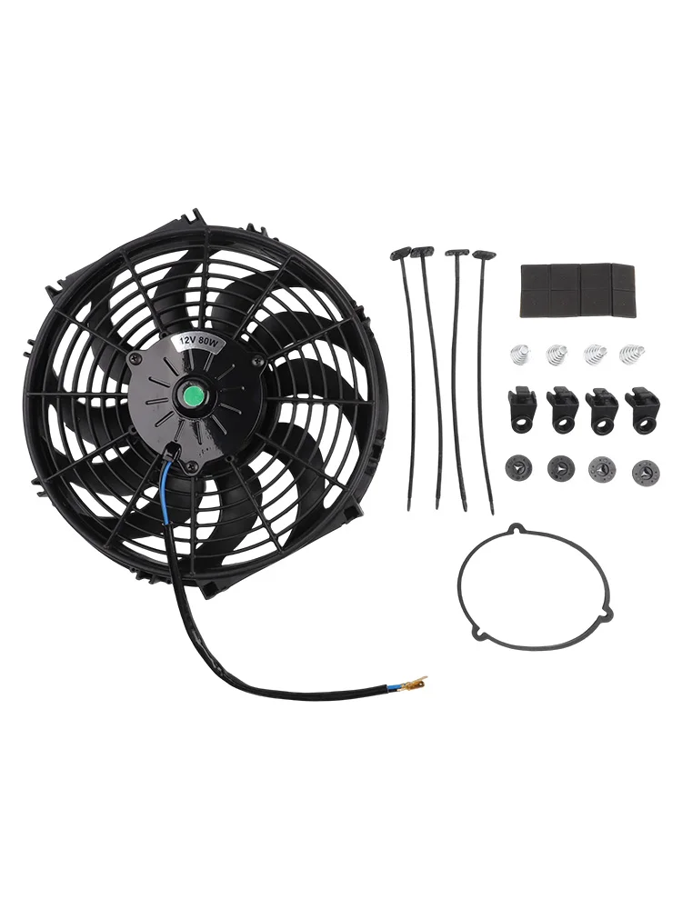 Cooling System Upgrade Diameter 12inch Curved Blade Fan Electric Fan 80W Fan Hassle-free Installation Maximum CFM 1730