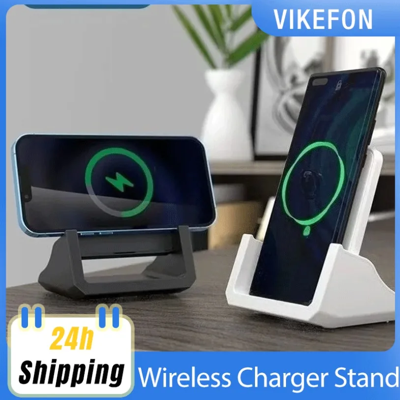 

* Подставка для беспроводного зарядного устройства 15 Вт, настольная станция для быстрой беспроводной зарядки, тонкий держатель для телефона, крепление для iPhone 16, 15, 14, 13, 12, Samsung