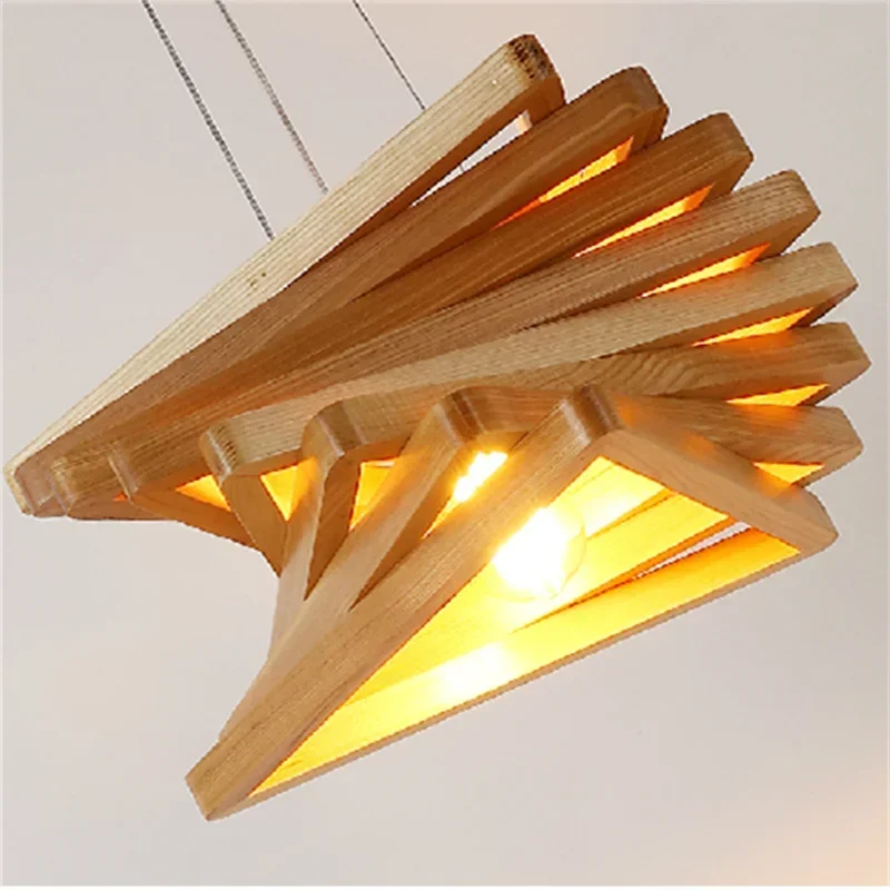 

Design Creative Light Spiral Wood Pendant Light Wood Dinning Hall Hanging Lamps Wooden Rustic Lighting Fixture Living room